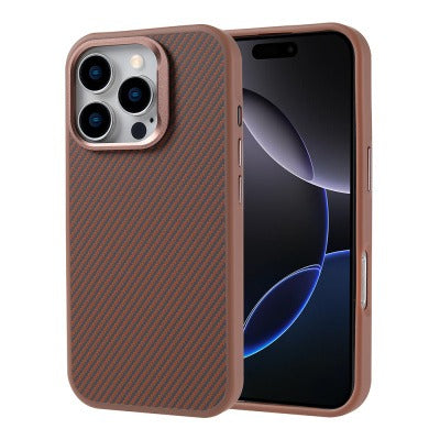 Apple iPhone 16 Pro Max Kılıf M-safe Şarj Özellikli Karbon Fiber Görünümlü Zore Troy Kapak