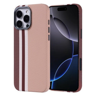 Apple iPhone 16 Pro Max Kılıf M-safe Şarj Özellikli Karbon Fiber Görünümlü Zore Nekst Kapak