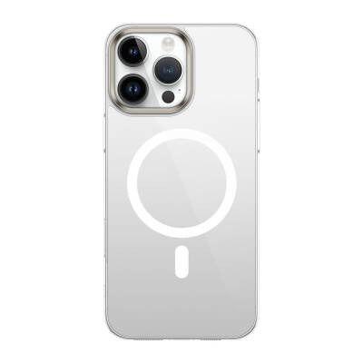 Apple iPhone 16 Pro Max Kılıf M-safe Şarj Özellikli Şeffaf Cam Arka Yüzey Zore G-Glass Kapak