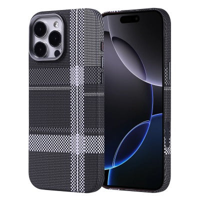 Apple iPhone 16 Pro Max Kılıf M-safe Şarj Özellikli Karbon Fiber Görünümlü Zore Nekst Kapak