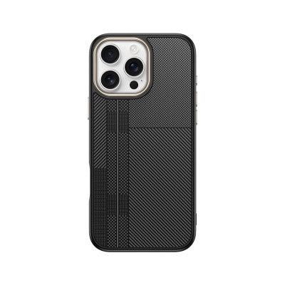 Apple iPhone 16 Pro Max Kılıf M-safe Şarj Özellikli Karbon Fiber Görünümlü Zore Antina Kapak