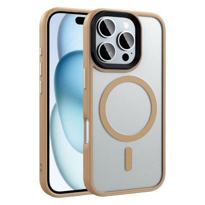 Apple iPhone 16 Pro Max Kılıf Mat Arka Yüzey Wireless Şarj Özellikli Zore Flet M-safe Kapak